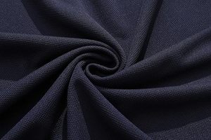 Polo en piqué bleu foncé à manches courtes pour homme, couleur unie, respirant, coupe décontractée, 100% coton tricoté - Product Image 6
