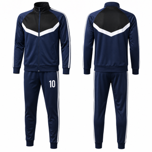 Custom Summer Tracksuit <b>Set</b> Men Full Zip <b>Waterproof</b> 100% Polyester Training Jacket Jogger Pants Team Sportswear OEM ODM - Product Image 1