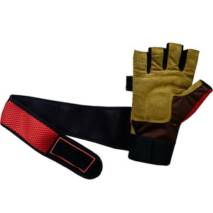 Guantes Deportivos Personalizados de Alta Calidad, Medios Dedos, Color Rojo Oliva, Malla Transpirable, Correa Ajustable para la Muñeca, para Gimnasio y Entrenamiento - Product Image 3