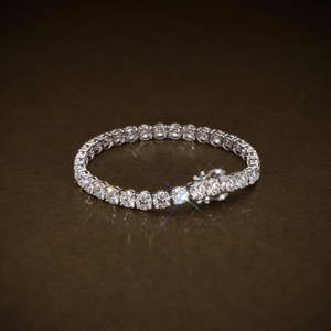 Pulsera de Diamantes Cultivados en Laboratorio, Corte Brillante Redondo de 50 Puntos, de Lujo, para Mujer, Certificada por IGI, Oro de 14K, Elegante, para Bodas y Fiestas - Product Image 3
