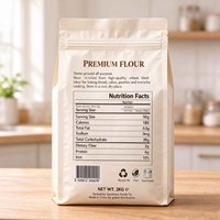 Sacs d'emballage personnalisés pour farine de maïs, sacs en plastique pour la pâtisserie, le pain, les céréales, le riz, la farine, 250g, 500g, 1kg