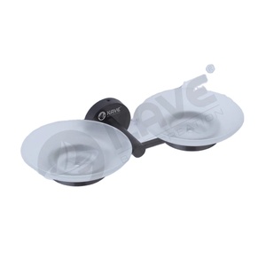 Jabonera de acero inoxidable y vidrio redondo, bandeja de jabón de baño montada en la pared, caja de jabón de ducha moderna, organizador de Fregadero elegante - Product Image 1