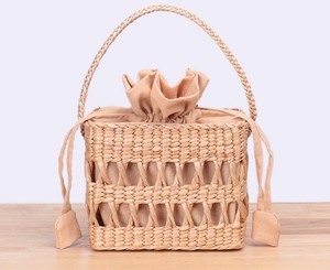 Vintage Bow Straw <b>Bag</b> for <b>Women</b> Handwoven Seagrass <b>Beach</b> Tote with Linen Lining Eco-friendly Spring Fashion Shoulder Handheld - Product Image 3