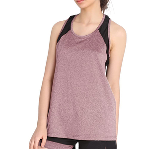 Camiseta sin mangas de punto morada para mujer, color liso, cuello redondo, transpirable, estilo deportivo, longitud regular - Product Image 4