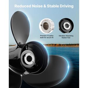 Elica Fuoribordo in Alluminio a 15 Denti (Upgrade OEM) per Motori Mercury/Mariner 135-300 HP, 4-3/4 Pollici - Product Image 6