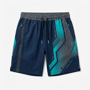 Pantalones Cortos Deportivos de Mezclilla Casuales con Logotipo Personalizado, Transpirables, Impermeables, de Cintura Media, con Cordón, para Entrenamiento, Running, Gimnasio, 4 Pulgadas, para Hombre, Invierno - Product Image 1