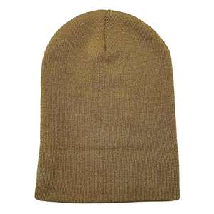 Gorro de Invierno Unisex de Punto con Estampado Digital Verde Oliva, Gorro Cálido de Color Sólido con Puño - Product Image 2