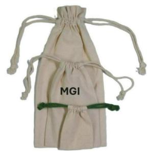 Bolsa de Tela de Algodón Muselina 100% Orgánica Ecológica Personalizada, Reciclable, Pequeña, Blanca, con Cordón, para Regalo - Product Image 1