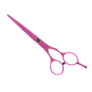 Ciseaux de coiffure professionnels en acier inoxydable à lame tranchante, manche en plastique rose, pour droitiers, 5,5 pouces, pour une coupe fluide - Product Image 4