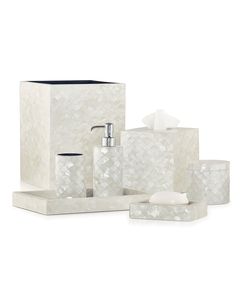 Accesorios de baño hechos a mano con nácar, estilo antiguo, juego decorativo para tocador, artículos esenciales de lujo para baño de casa u hotel - Product Image 6
