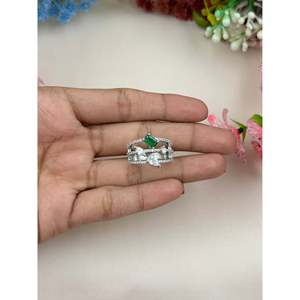 Indian Ethnic Artificial Jewellery Julie American Diamond Ring Adjustable Casual Style - Product Image 3