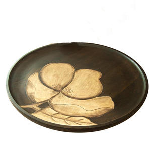 Bandeja de Servicio de Desayuno de Madera Aaliyan Impex al por Mayor, Diseño Floral, Asas Ergonómicas para Hoteles, Casas de Huéspedes y Resorts - Product Image 3