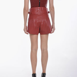 Shorts en cuir respirants taille haute pour femmes, tendance du moment, meilleur fournisseur, vente en gros, nouvelle mode - Product Image 3