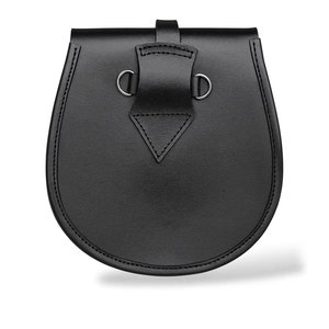 Sporran de Cuero Negro al por Mayor, Sporran Tradicional Escocés con Correa de Cadena, Atuendo de las Tierras Altas - Product Image 4