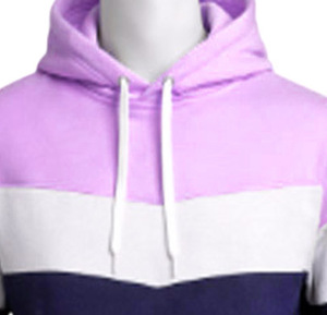 Sweat-shirt à capuche respirant en molleton 100 % coton de haute qualité pour homme, avec blocs de couleur et poche, modèle trois tons, idéal pour l'hiver - Product Image 3