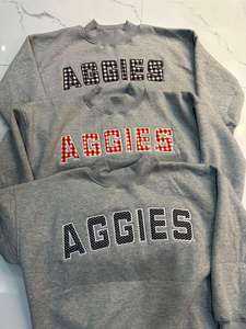 Sudadera de Invierno de Manga Larga para Mujer, de Algodón y Felpa, Personalizada AGGIES, Cuello Alto, Logotipo Bordado, Proveedor OEM - Product Image 4