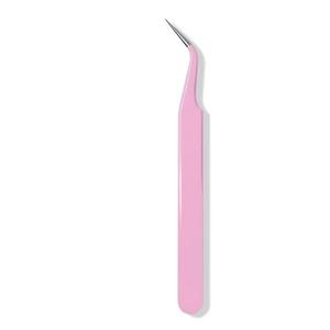 Pink Precision Eyelash Tweezers Stainless Steel Smooth Tip For Eyelash <b>Extension</b> - Product Image 3