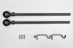 Modern Metal <b>Curtain</b> Rod with Finials for Window Treatment - Product Image 4