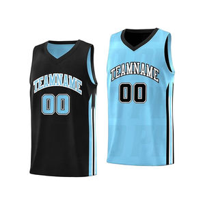 Camiseta de Baloncesto Transpirable de Secado Rápido para Hombre, Ropa Deportiva Personalizada de Fábrica, Cuello en V, Estampado, Corte Holgado, Malla, Reversible - Product Image 1