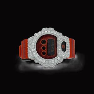 Reloj G-Sh0 Personalizado con Diamantes, Bisel con Incrustaciones de Piedras de Moissanita VVS, Estilo Hip Hop, Calidad Premium - Product Image 5