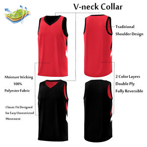 Camisetas de Baloncesto Sublimadas Personalizadas 2026, 100% Poliéster, Secado Rápido, Transpirables, Sin Mangas, Unisex, para Adultos, Todas las Temporadas, Venta al Por Mayor - Product Image 3