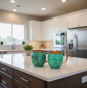 Taza Moscow Mule de Cobre Antiguo con Acabado Patinado y Asa - Product Image 3