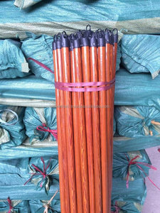High Quality Eucalyptus Wooden Broom Handle PVC Wood Grain Coated for <b>Mop</b> and Broom - Product Image 3