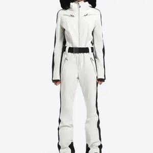 Professional <b>Women</b> One Piece Ski Suit Waterproof Windproof Snowsuit <b>Thermal</b> Winter Jumpsuit Slim Fit Hooded Outdoor Sportswear - Product Image 1