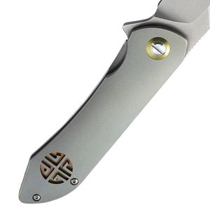 Couteaux de poche pliants durables avec lame en acier tranchante, détails de manche décoratifs et construction pivotante fiable pour le camping - Product Image 6