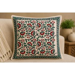Hand Block Printed <b>Cushion</b> <b>Cover</b> Pillowcase Home Decorative Cotton <b>Cushions</b> <b>Covers</b> - Product Image 2