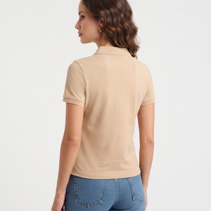 เสื้อโปโลผ้าฝ้ายสำหรับผู้หญิงเสื้อกีฬาแบบลำลองแฟชั่นทันสมัย - Product Image 2