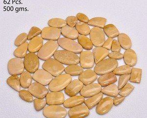 Lote de Cabujones de Jaspe Amarillo Natural Pulido, Gema Amarilla Mostaza Suelta, Venta al por Mayor para Fabricación de Joyas, Suministro a Granel - Product Image 3