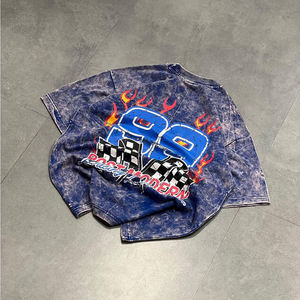 Camiseta de Fiesta para Hombre, Nueva Colección 2026, Personalizada con Lavado Ácido, Estampado DTG Vintage, Parche Desgastado, Cuello Redondo, Corte Regular - Product Image 2