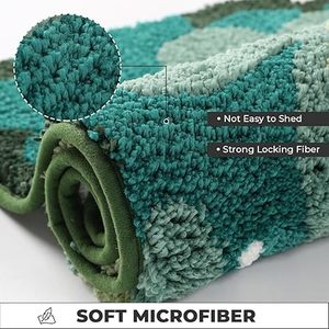 Tapis de salle de bain en microfibre personnalisés, élégants, aux motifs vibrants, en peluche tuftée, doux et absorbants, avec support antidérapant en TPR, pour la porte - Product Image 3