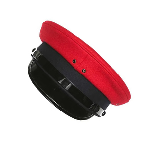 หมวกทรงสูงแบบมีปีก ทำมือ OEM สไตล์ทางการ สำหรับเครื่องแบบ  วัสดุทำจากขนสัตว์ 100% สีแดง/ดำ สำหรับใช้งานกลางแจ้งและในชีวิตประจำวัน - Product Image 3