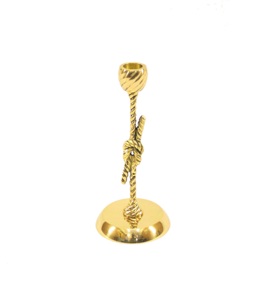 Porte-bougie décoratif en or de qualité supérieure avec insert en verre transparent pour un style intérieur haut de gamme - Product Image 3
