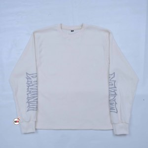 เสื้อสเวตเชิ้ตผู้ชายสีขาว คอกลม แขนยาว ผ้าถัก ทรงปกติ สวมใส่สบายๆ สำหรับฤดูใบไม้ร่วง พิมพ์ลายตัวอักษร MRI ออกแบบเองได้ - Product Image 1