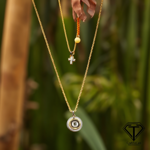 Nouveau Pendentif Jésus en Argent Sterling 925 Pavé de Diamants Polki, Breloque Ronde en Pierre, Bijou - Product Image 2