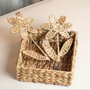 Joli panier à plantes en jacinthe d'eau fait main, pot de fleurs en osier, couvercle de pot décoratif pour intérieur et extérieur, pot de fleurs décoratif pour la maison et le jardin - Product Image 4