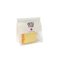 Sachet d'emballage alimentaire transparent imprimé sur mesure, directement de l'usine, avec fenêtre, fermeture éclair coulissante et pochette autoportante pour pain, toasts, produits de boulangerie et sandwichs