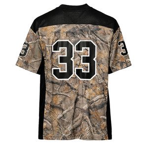 เสื้อฟุตบอลอเมริกันลายพราง ผ้าตาข่ายระบายอากาศ ไซส์ใหญ่ แขนสั้น คอวี สายรัดแบบเสื้อกล้าม ชุดทีม พิมพ์หมายเลข ออกแบบเองได้ - Product Image 4