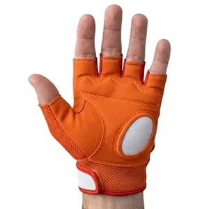 Guantes Deportivos de Neopreno Naranja, Medios Dedos, Transpirables, con Ventilación en la Palma, Correa de Velcro en la Muñeca, para Gimnasio, Ciclismo y Entrenamiento - Product Image 6