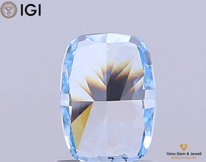 Diamant de laboratoire CVD de couleur bleu vif fantaisie, clarté VS2, taille coussin, 1,00 carat, certifié IGI pour la collection solitaire de luxe - Product Image 4