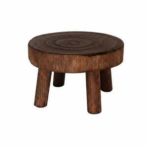 Handcrafted Wooden Four -Leg <b>Stool</b> Wood Plant Stand and Decorative <b>Stool</b> for Indoor Plants Home Decor Living Room Bedroom Garden - Product Image 5