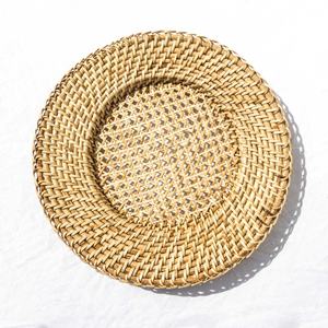 Set de table en rotin tressé fait main, dessous de plat isolant en osier naturel, nappe décorative de plage pour fêtes et vacances - Product Image 1