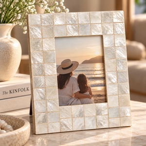 Handmade Capiz Shell <b>Photo</b> <b>Frame</b> Natural Mother of Pearl Picture <b>Frame</b> Wholesale Home Decor Gift Custom OEM - Product Image 4