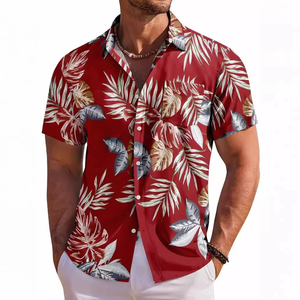 Chemise Hawaïenne Homme Respirante à Imprimé Floral 3D, Style Décontracté Estival, Idéale pour les Vacances en Bord de Mer - Nouvelle Collection Promotionnelle - Product Image 4