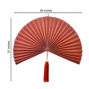 Decoración de Pared con Abanico de Bambú de Moda – Abanico Decorativo Grande de Estilo Boho Vintage Natural para Sala de Estar, Dormitorio - Product Image 2