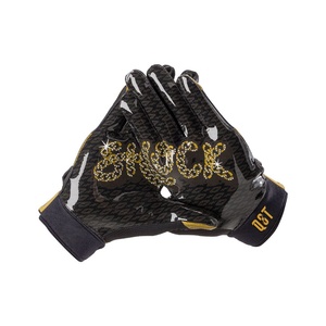 New Arrival Custom Design Leather <b>Grip</b> Full Finger Football Receiver <b>Gloves</b> Customized Logo Adults Outdoor American Football QST - Product Image 1