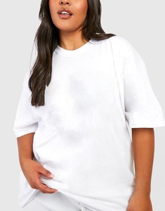 Custom Summer Ladies Boxy Fit T Shirt Drop Shoulder Screen Print Logo Streetwear Soccer Jersey Training Uniform <b>Top</b> - Product Image 6